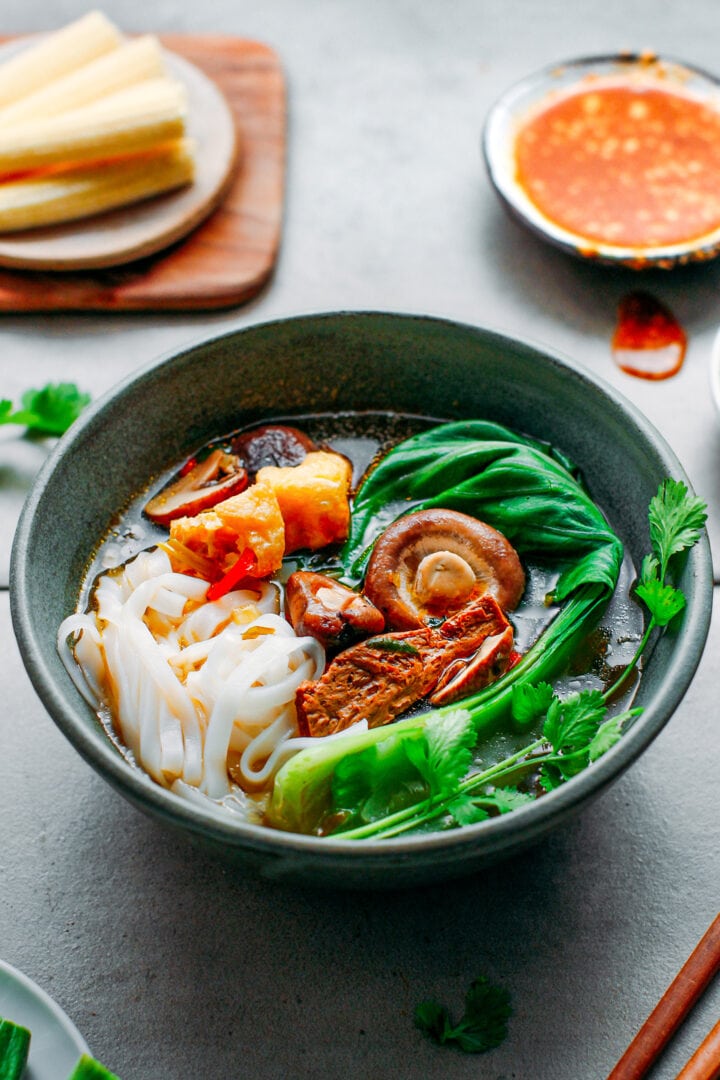 Spicy Vegan Hot Pot Full Of Plants