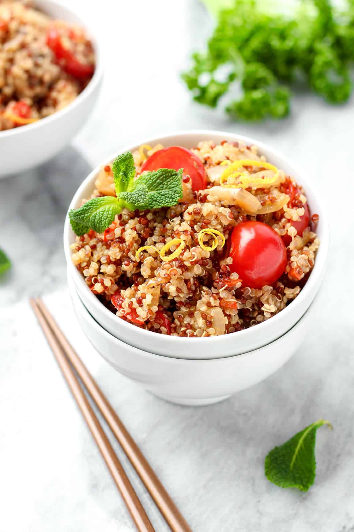 Mint Lemon Quinoa Salad