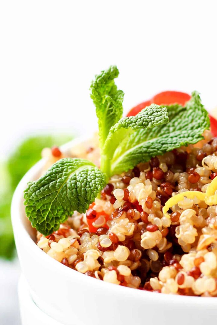 Mint Lemon Quinoa Salad Full of Plants
