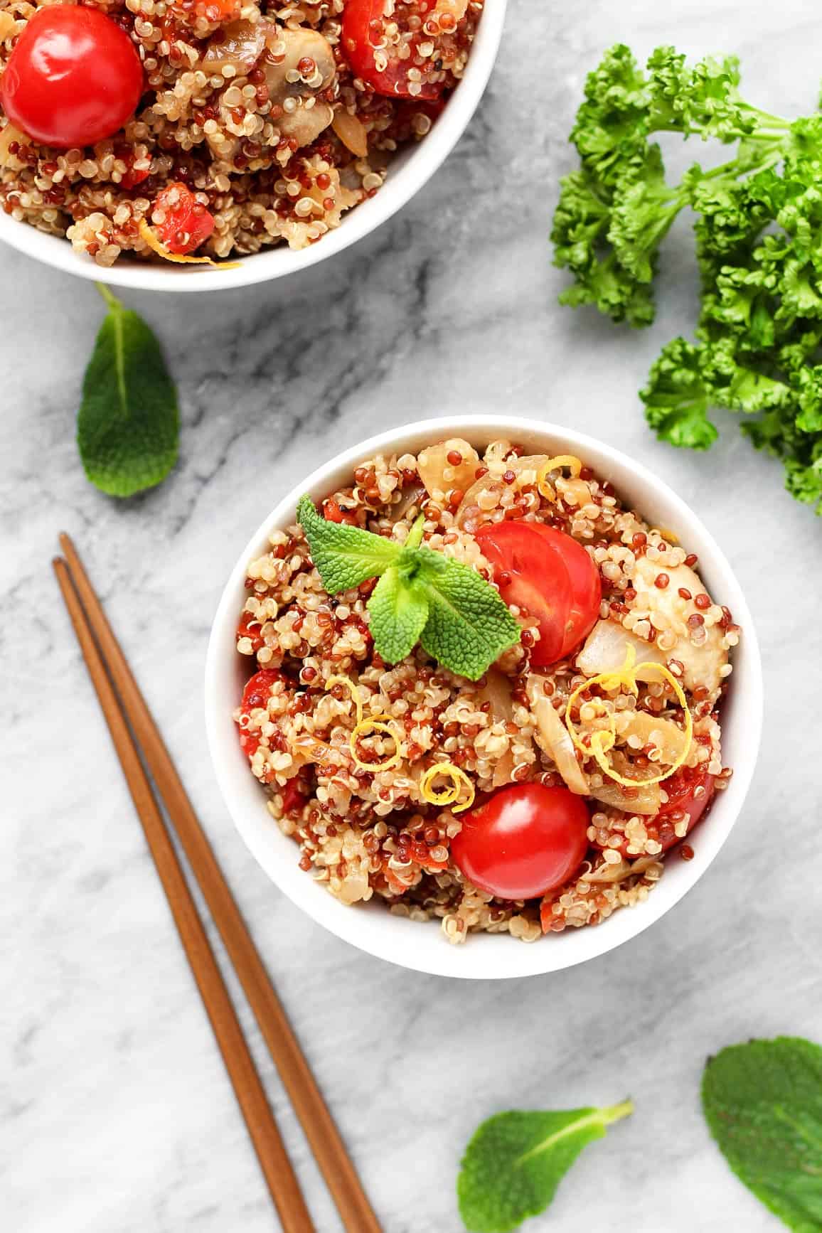 Mint Lemon Quinoa Salad