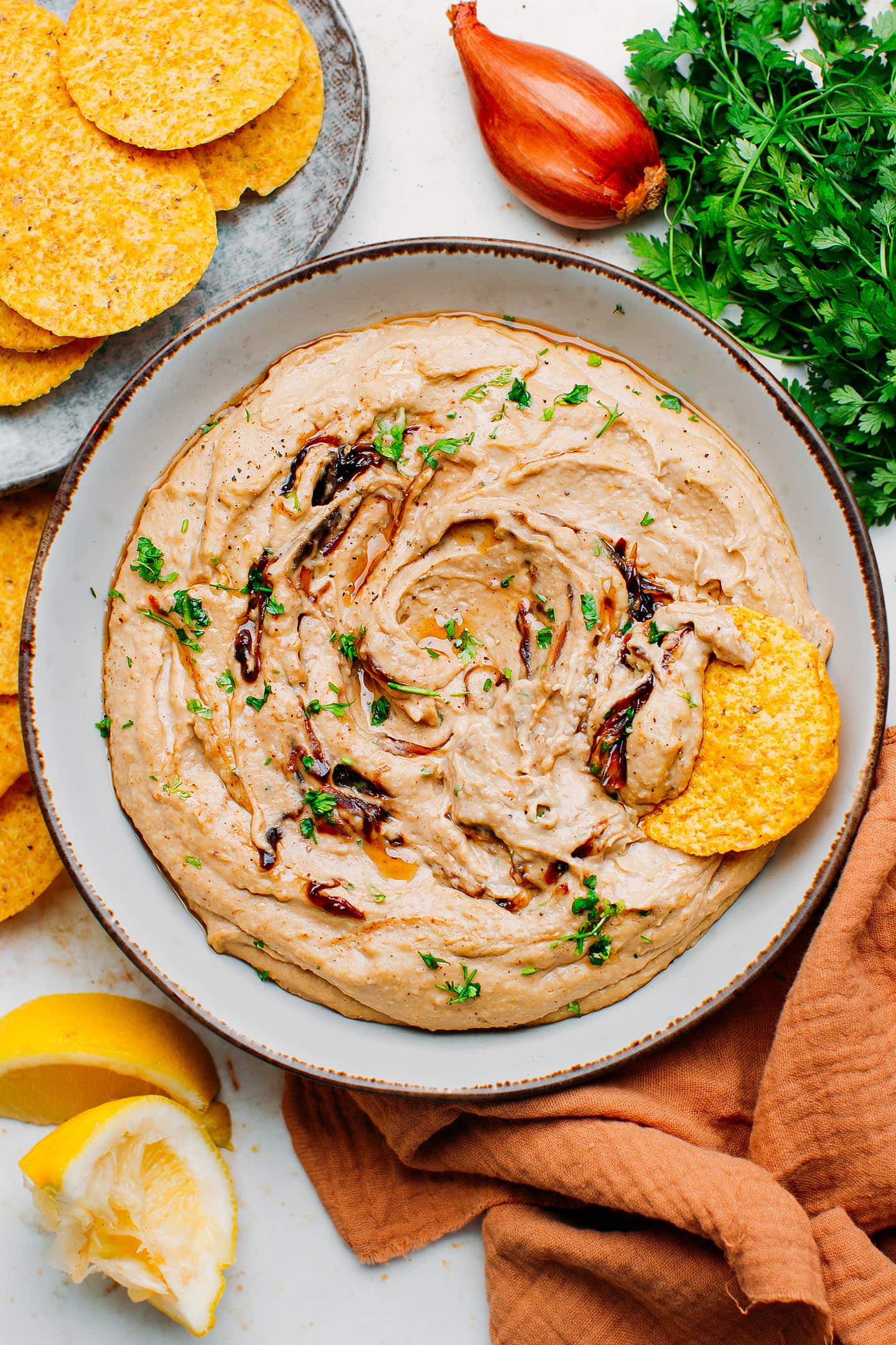 Smooth Caramelized Shallots Hummus