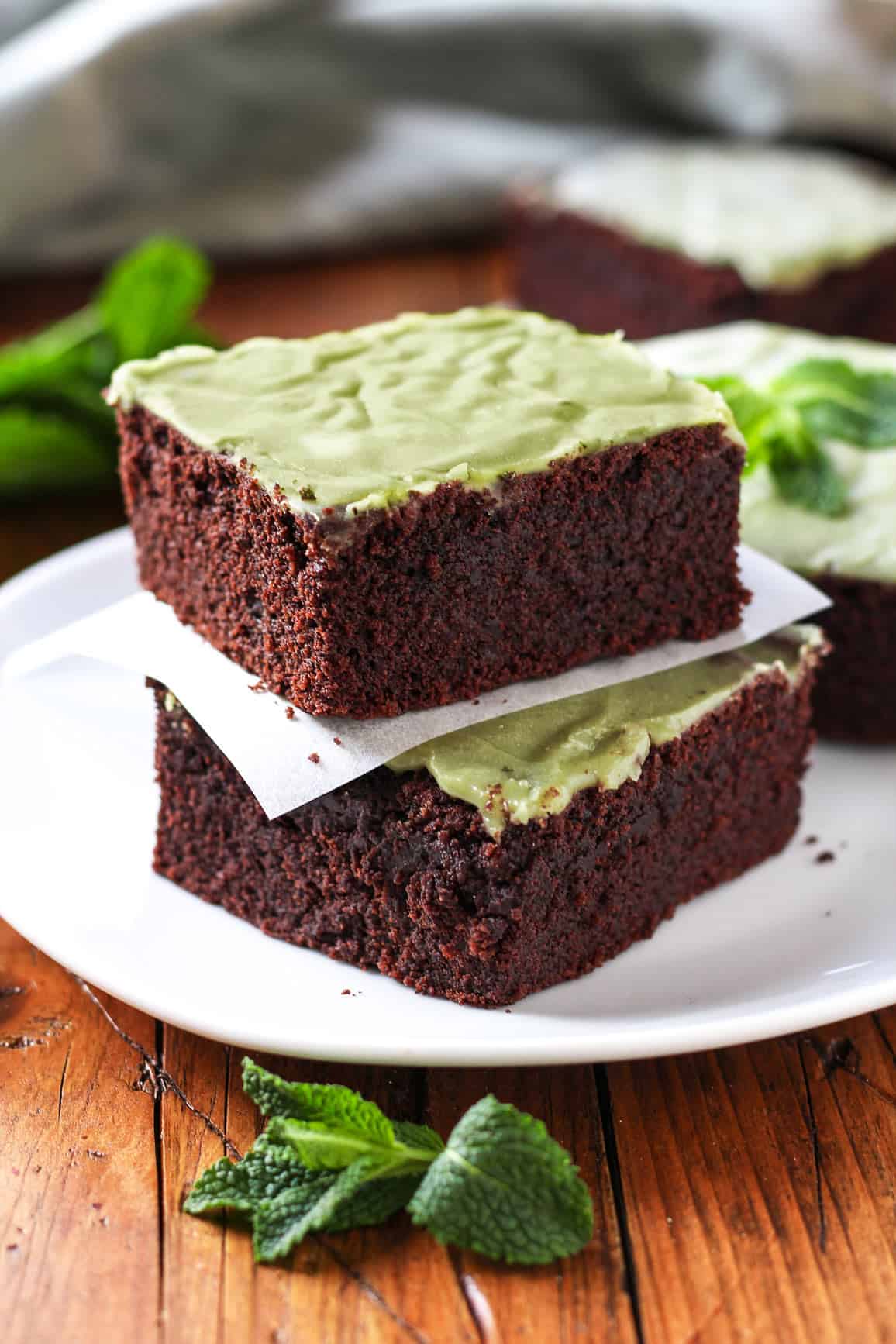 Vegan Mint Chocolate Brownies