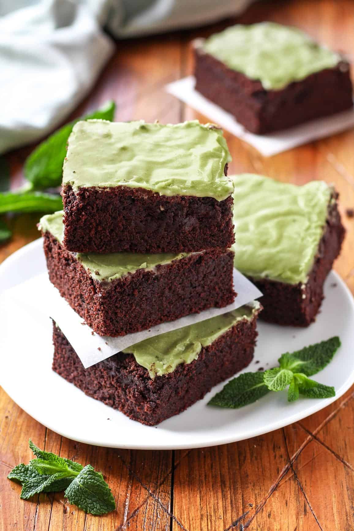 Vegan Mint Chocolate Brownies