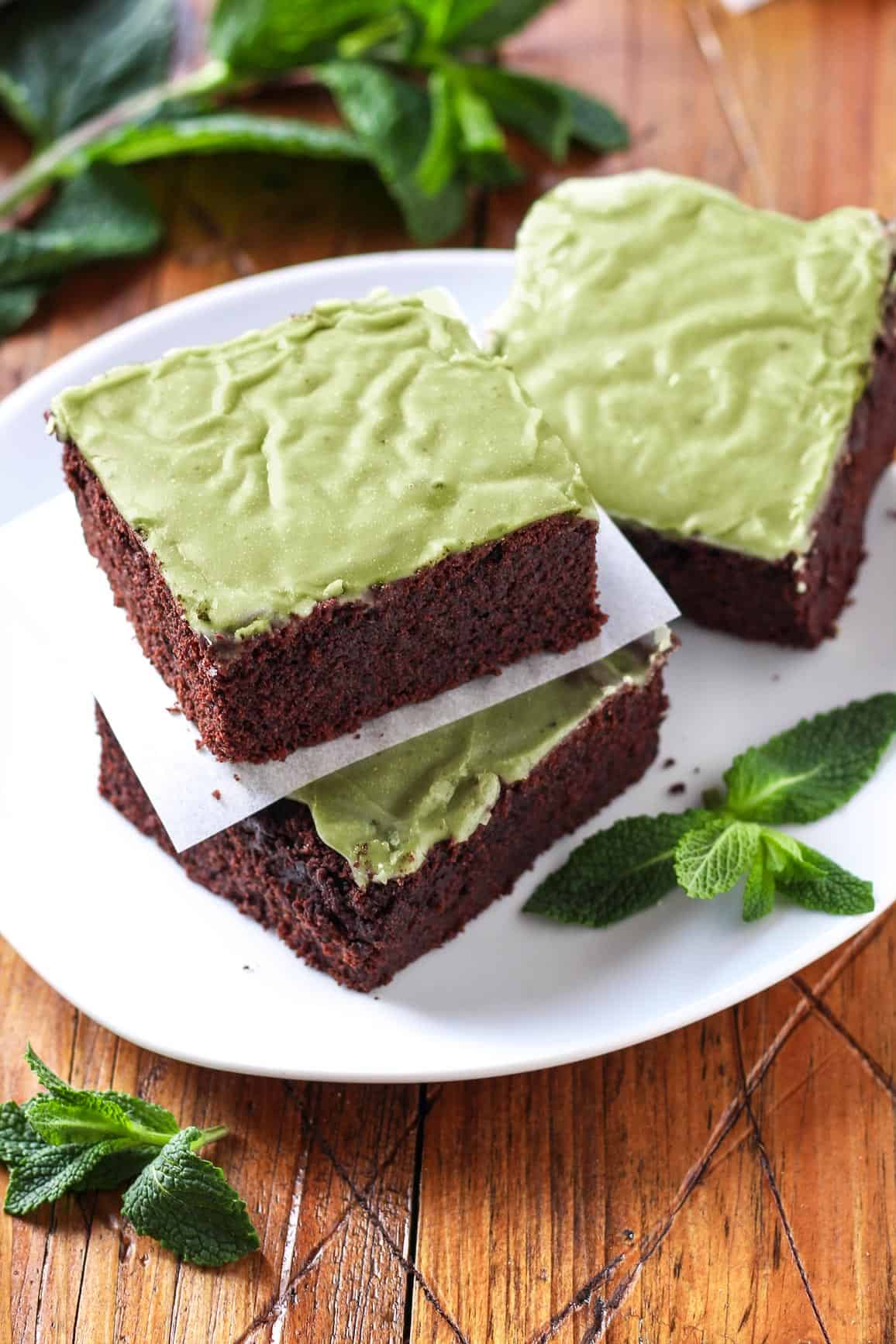 Vegan Mint Chocolate Brownies