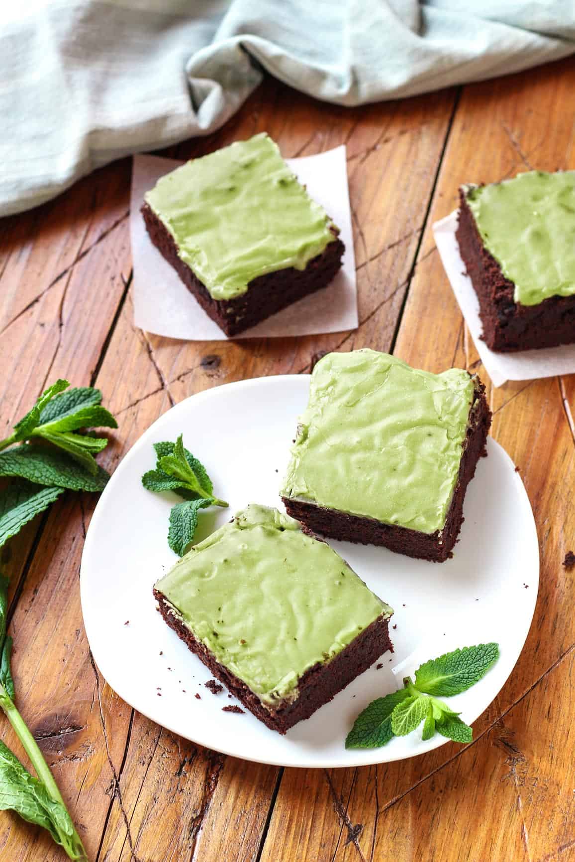 Vegan Mint Chocolate Brownies