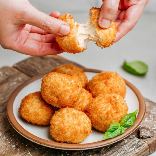 Vegan Fried Goat Cheese Balls