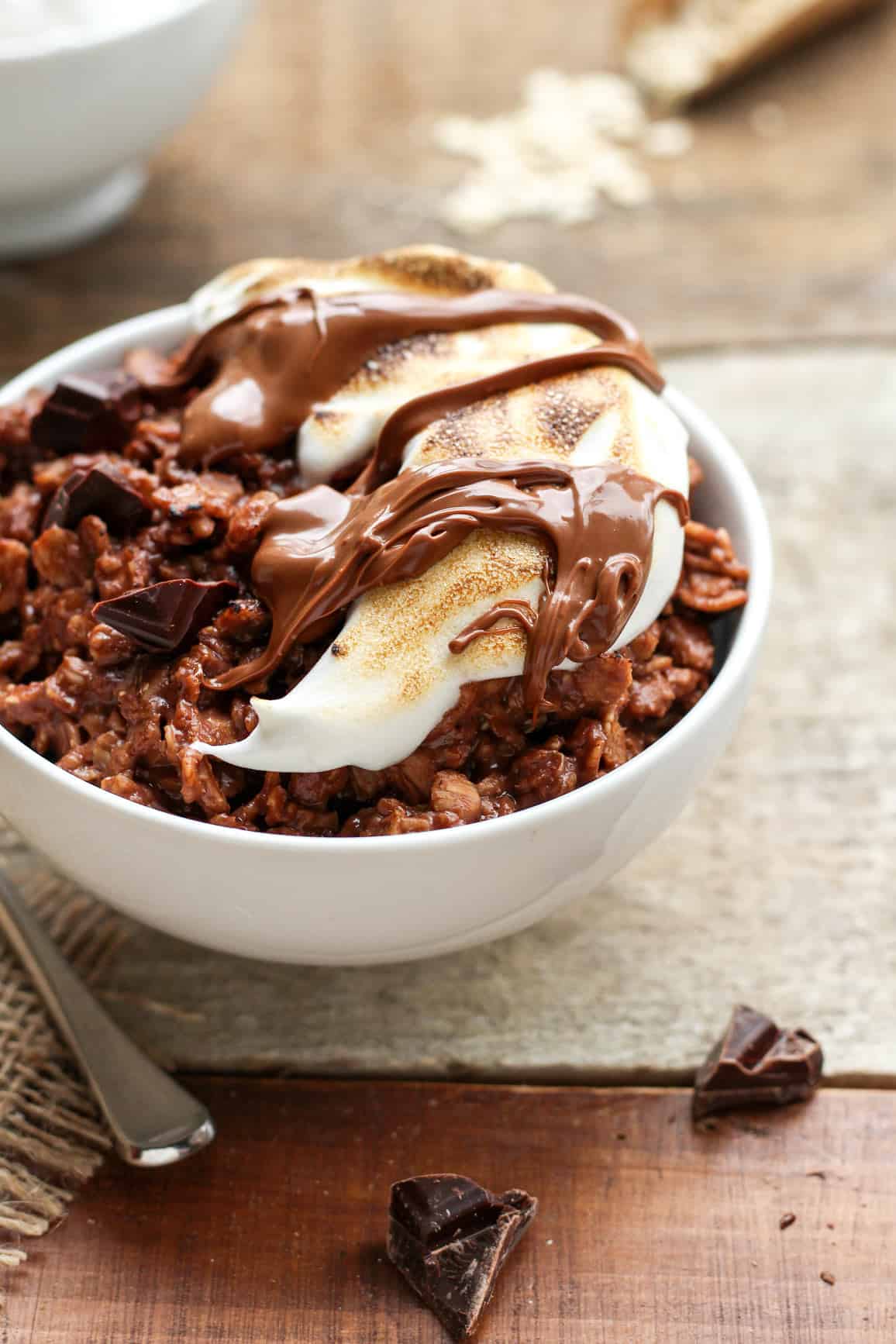 Vegan S'mores Chocolate Oatmeal