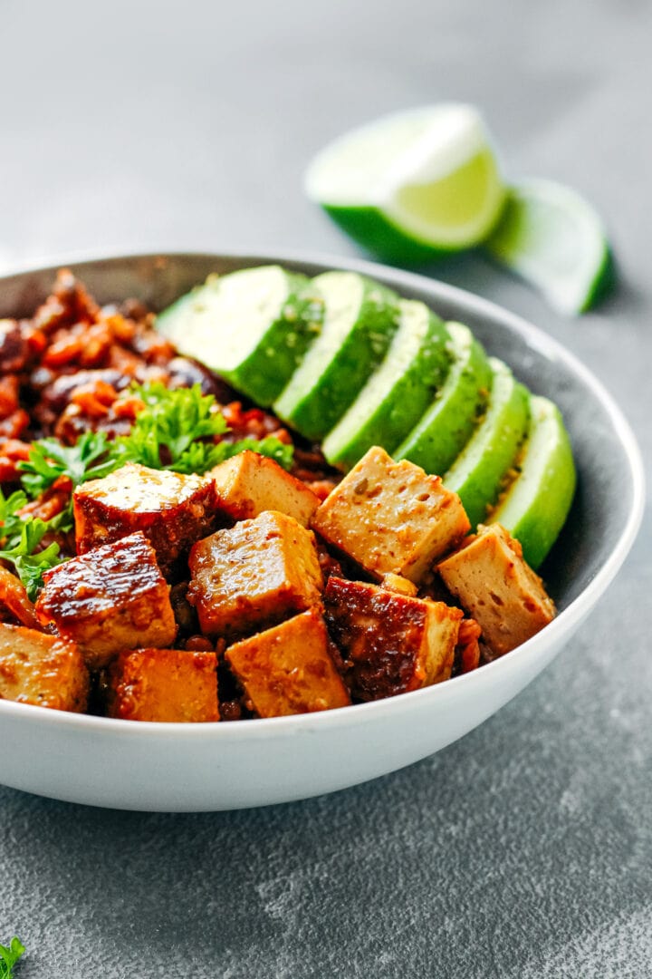Enchilada Power Bowls with Spicy Tofu Full of Plants
