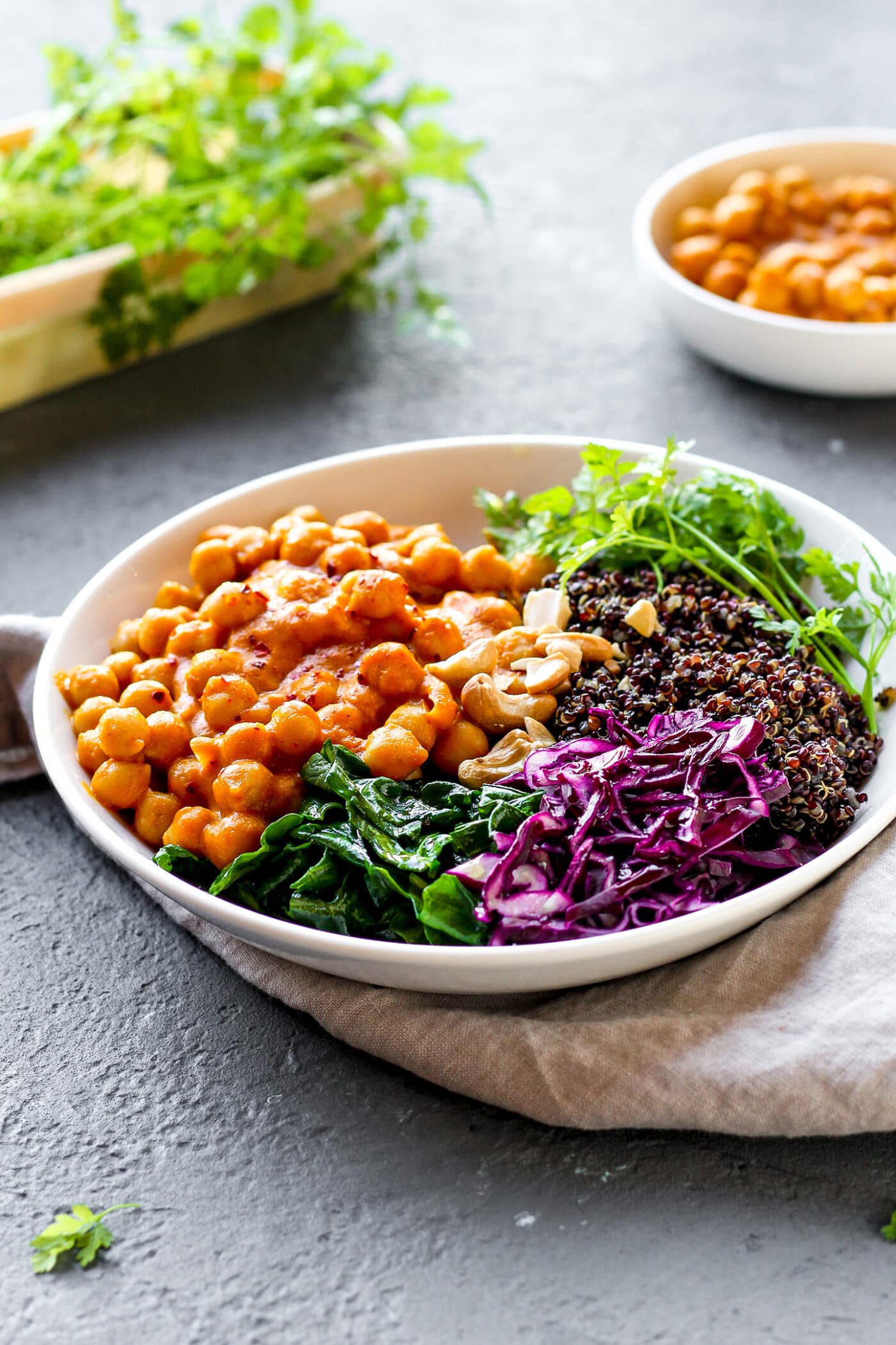 Masala Chickpea Buddha Bowl - Full of Plants