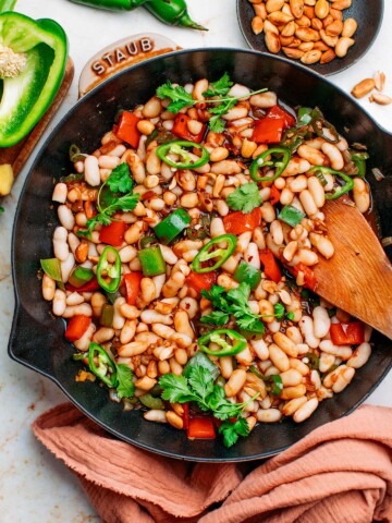 Vegan Kung Pao White Beans