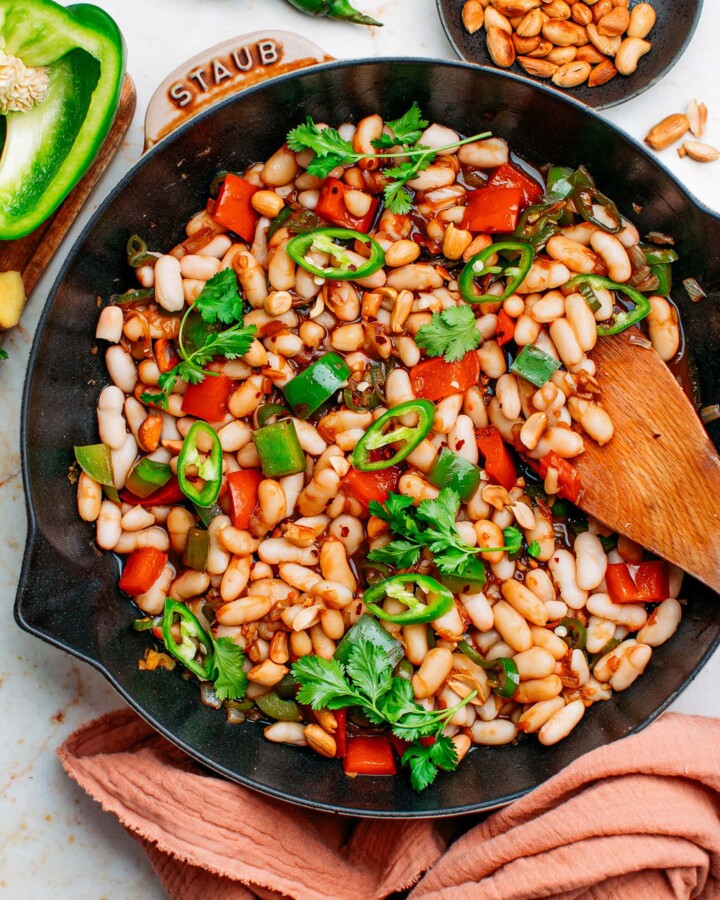 Vegan Kung Pao White Beans