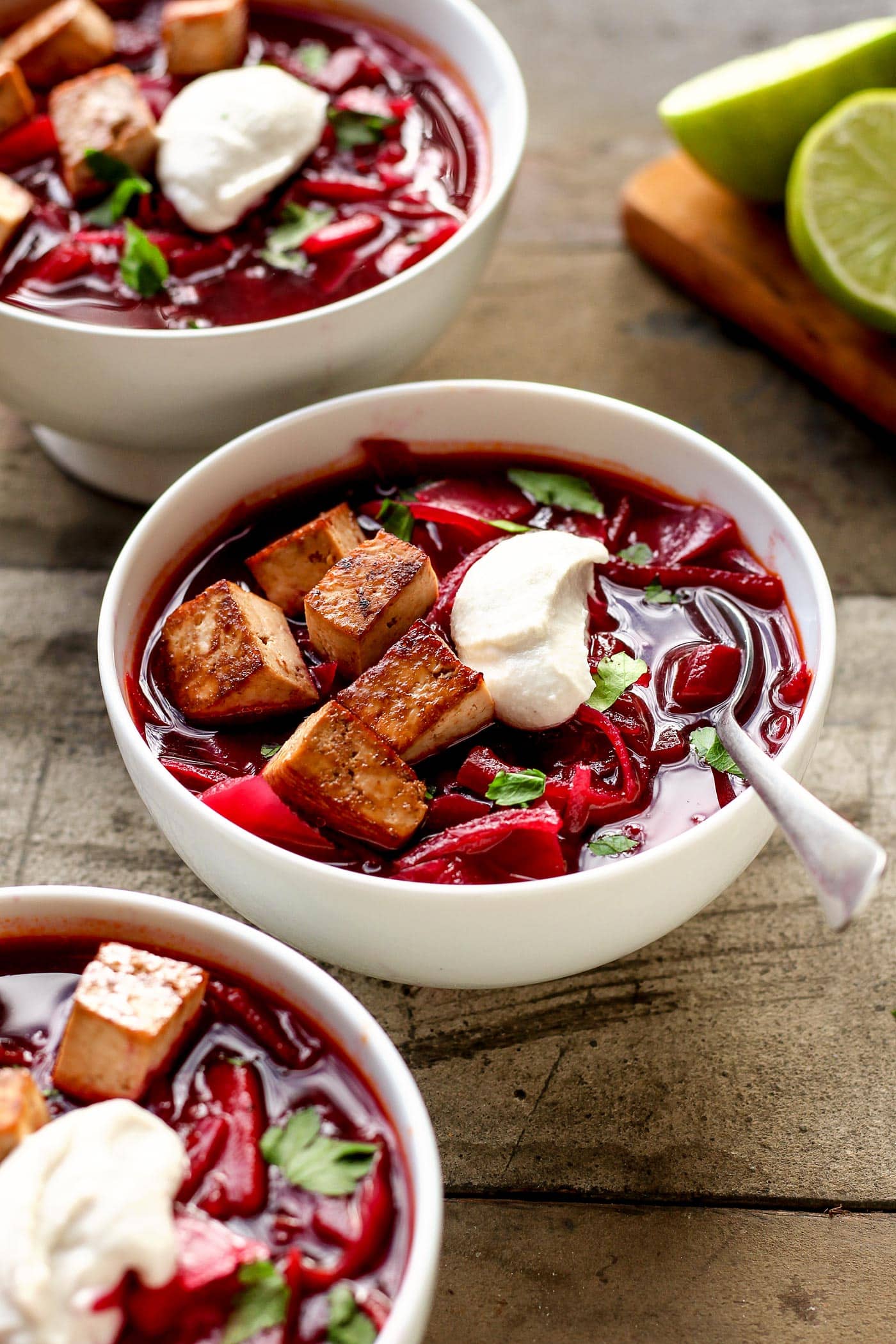 Vegan Tofu Borsch (Beet Soup)