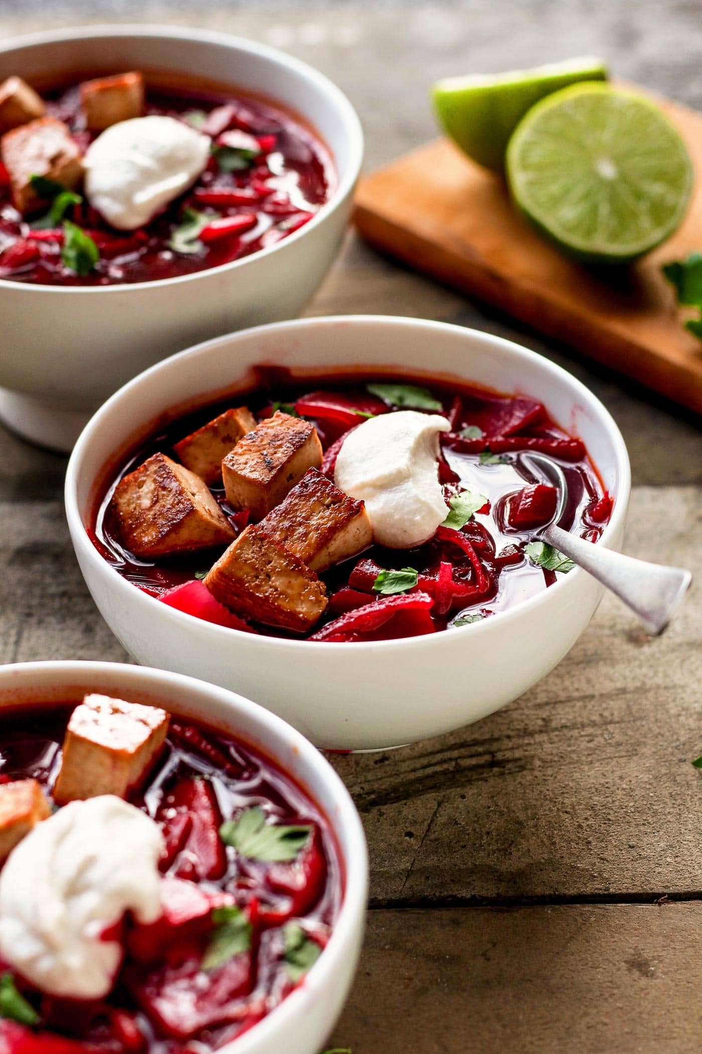 Vegan Tofu Borsch (Beet Soup)