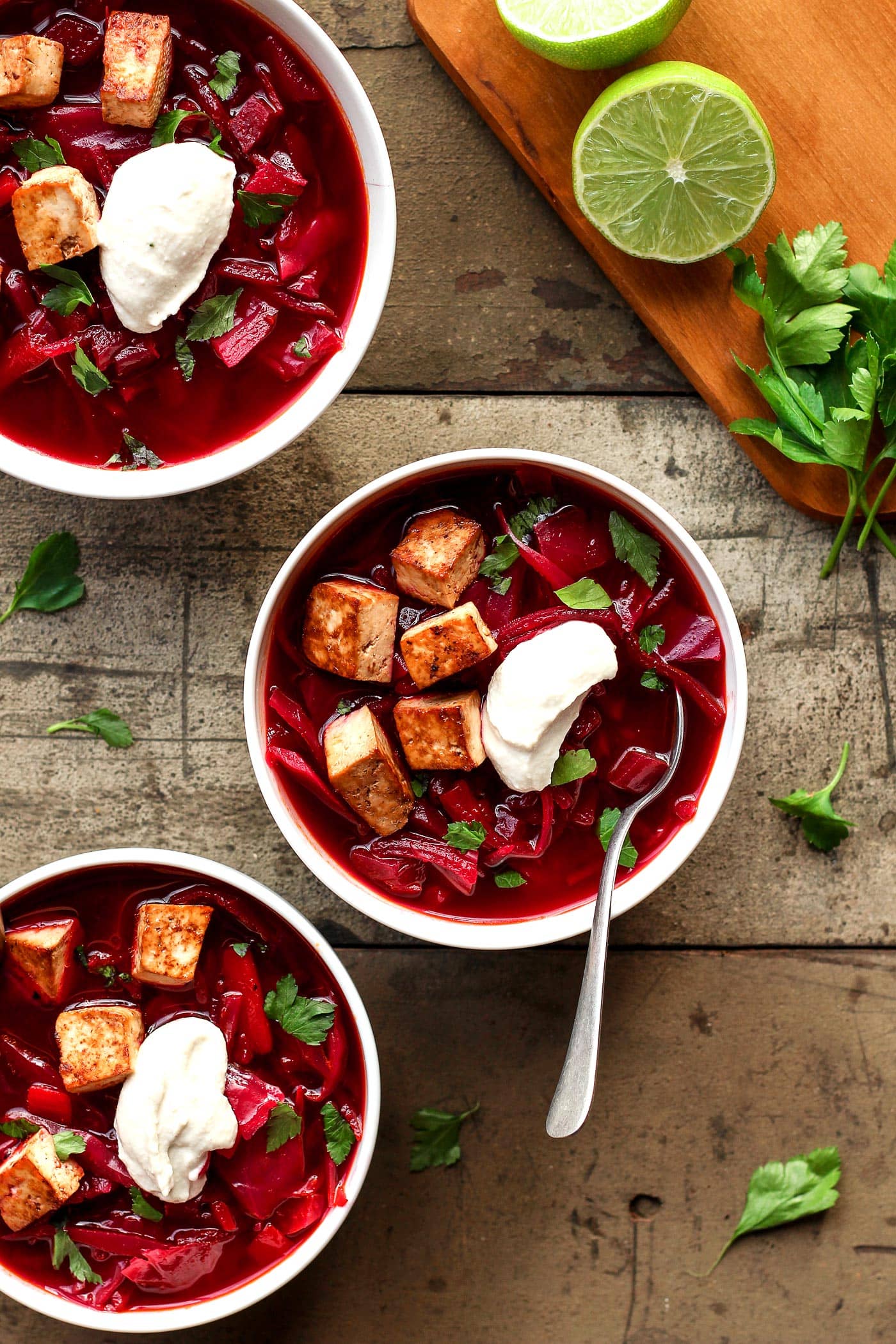 Vegan Tofu Borsch (Beet Soup)