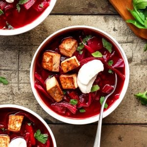 Vegan Tofu Borsch (Beet Soup)