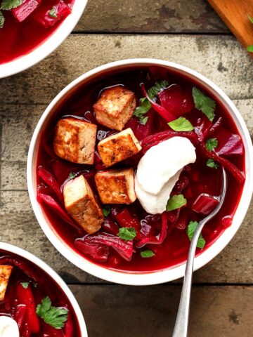 Vegan Tofu Borsch (Beet Soup)