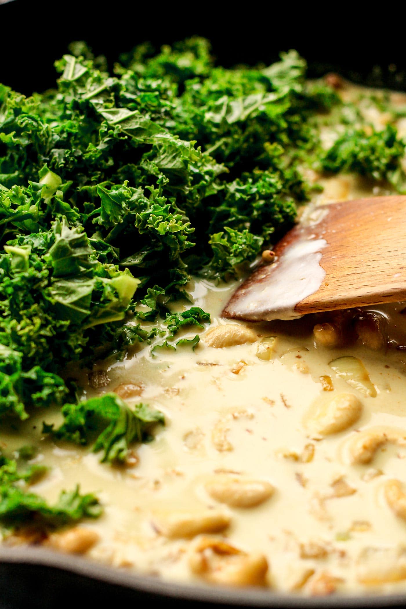 Cashew Buckwheat Curry with Garlic Kale