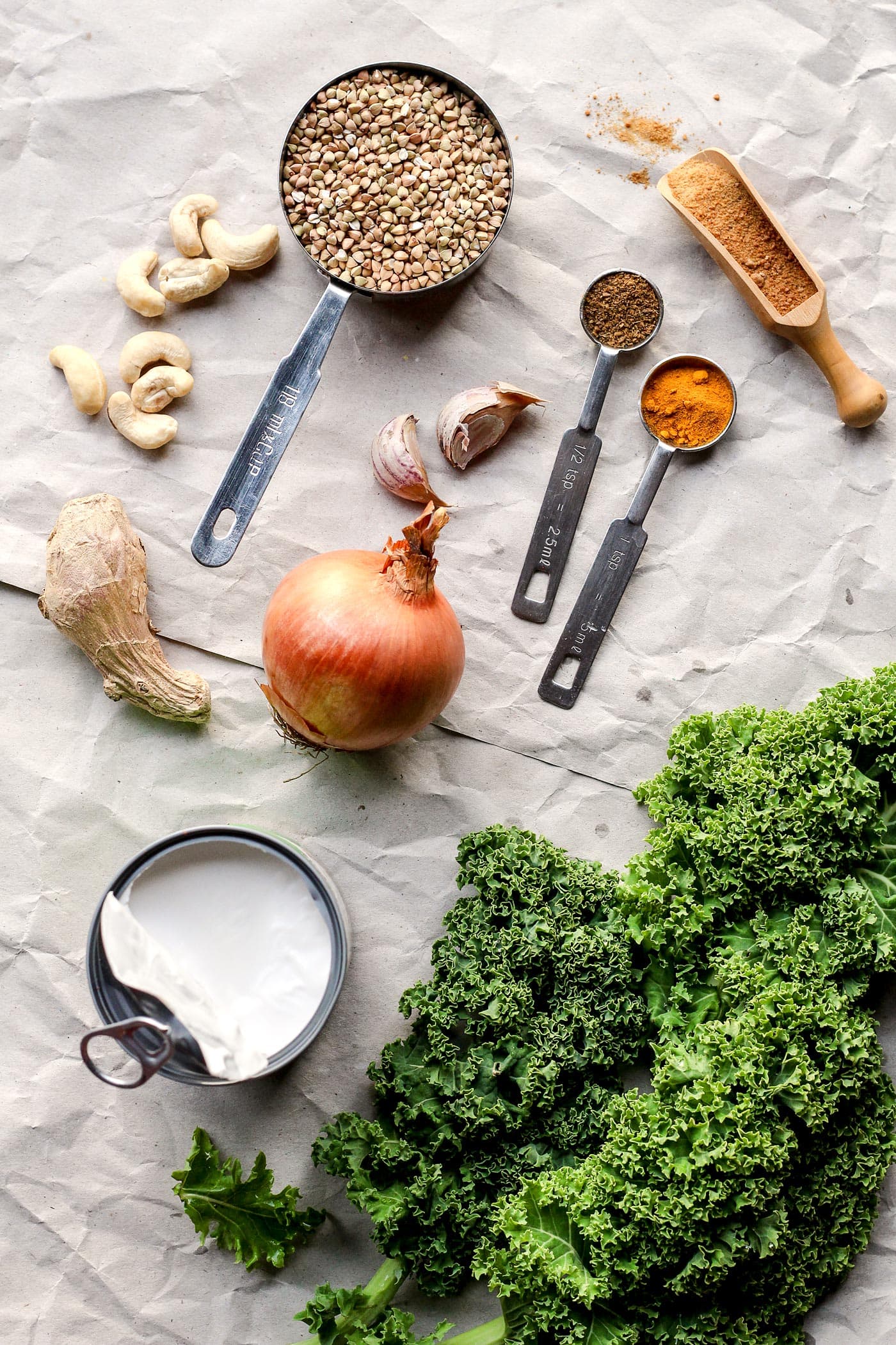 Curried Buckwheat with Kale