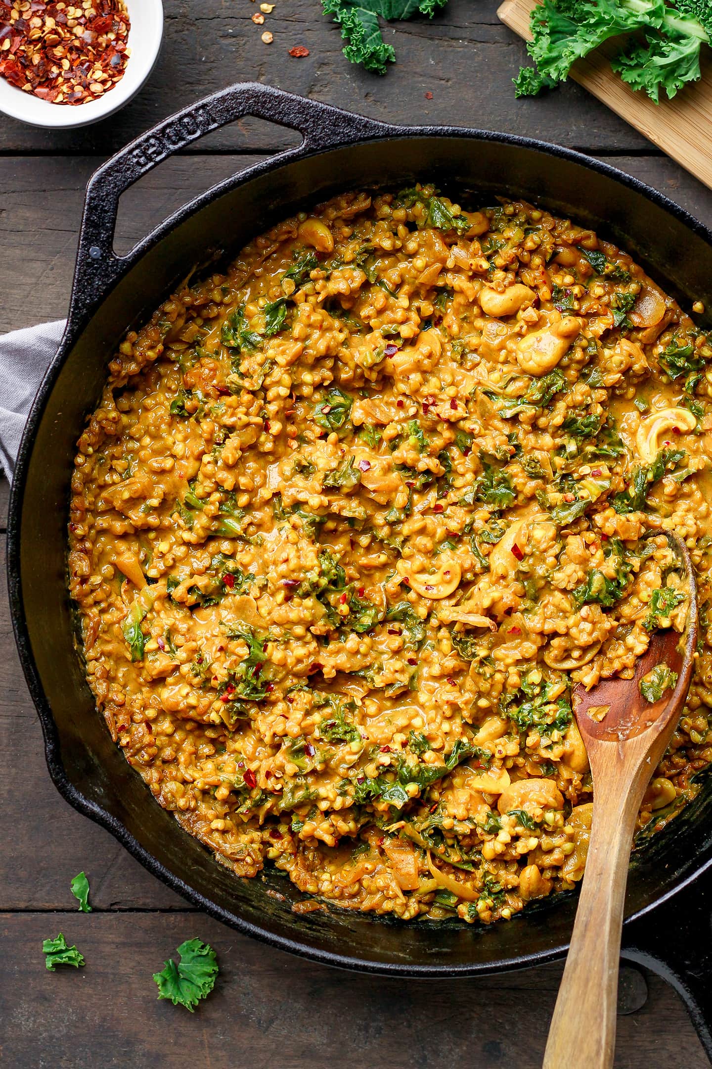 Curried Buckwheat with Kale