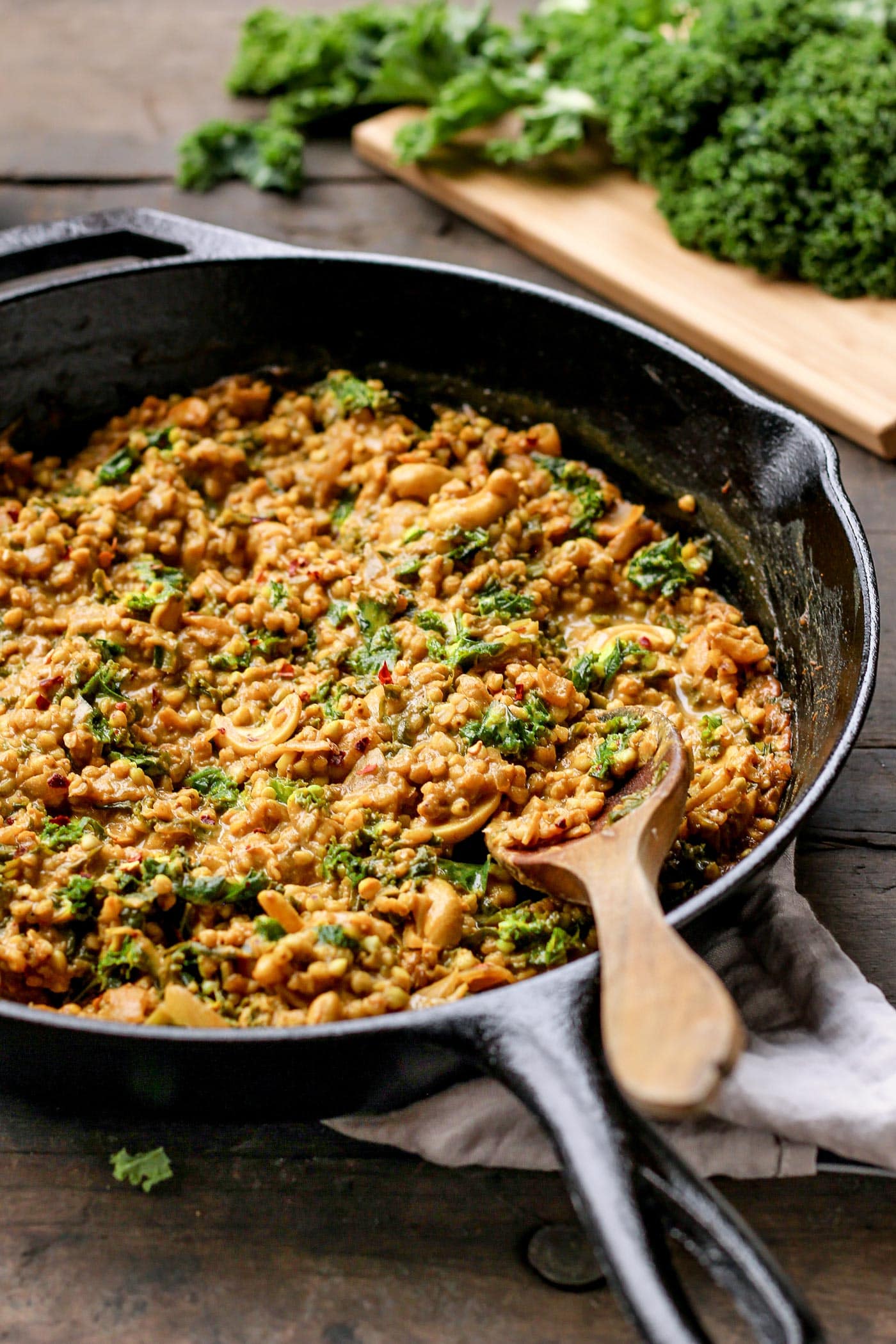 Curried Buckwheat with Kale