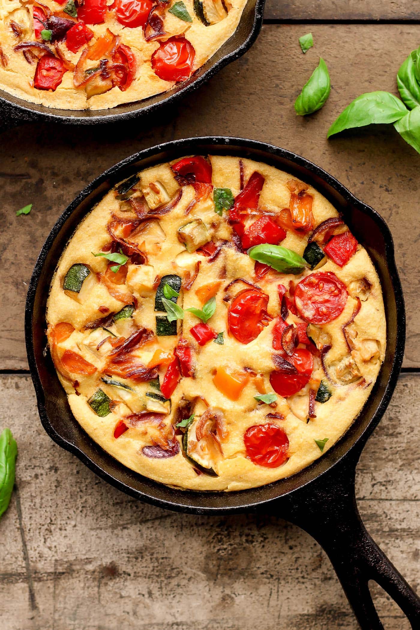 Vegan Mediterranean Skillet Quiches