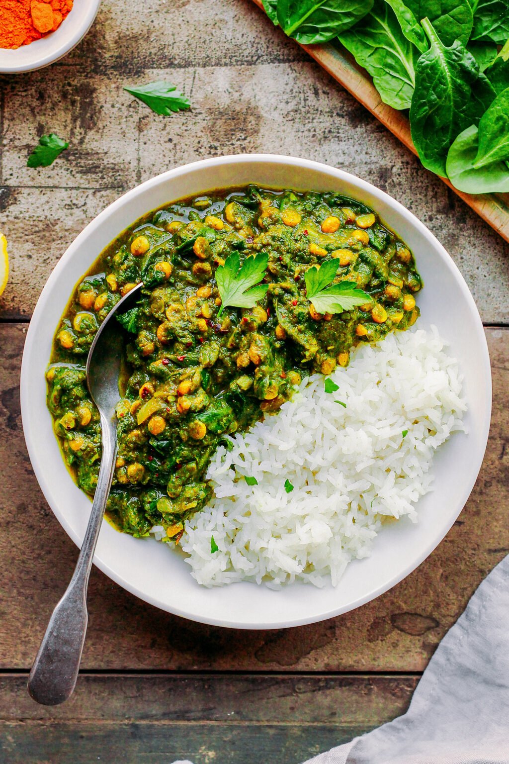 Easy Dal Palak Full of Plants