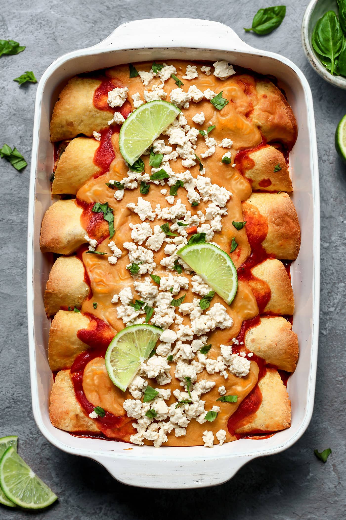 Sweet and Sour Cauliflower Enchiladas