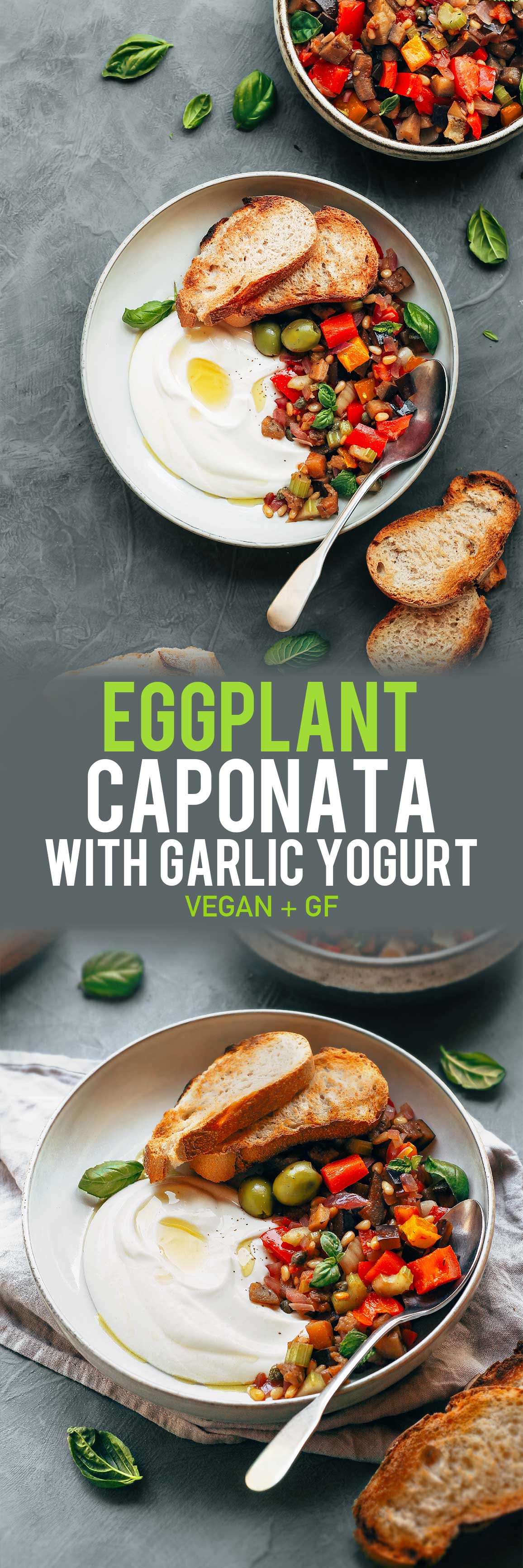 Eggplant Caponata with Almond Yogurt