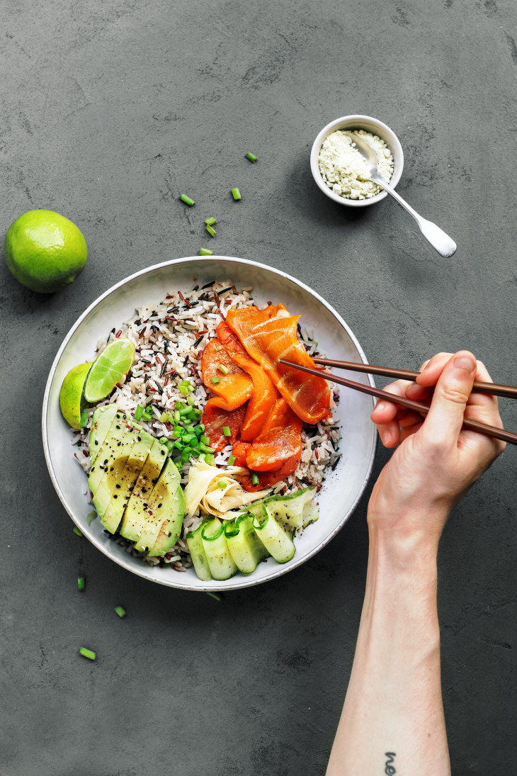 Sushi Bowls with Vegan Smoked 