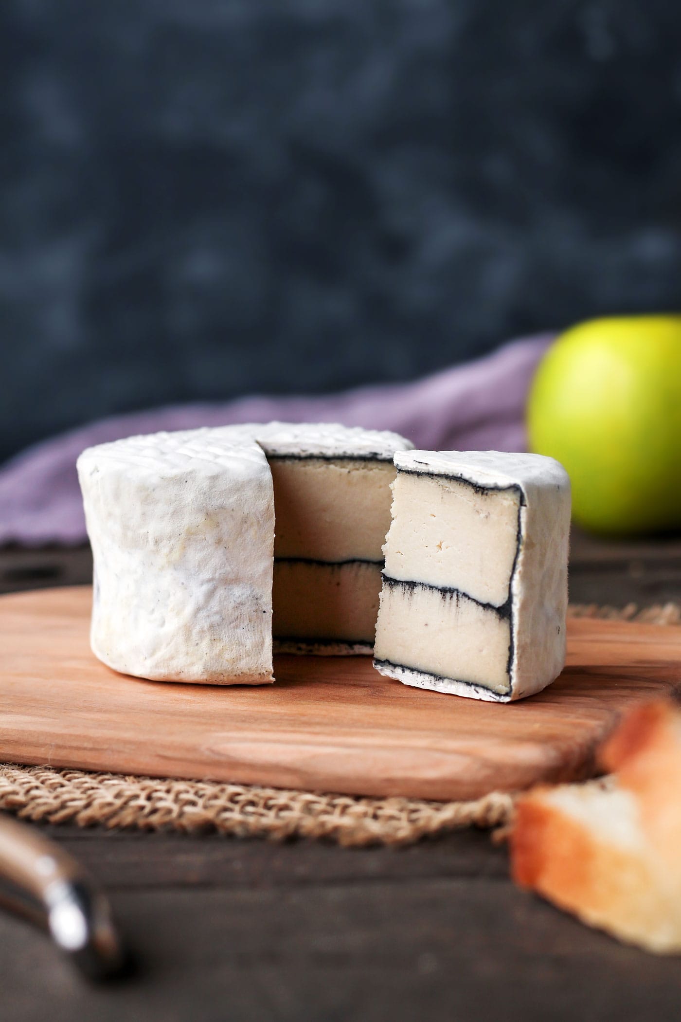 Vegan Ash-Ripened Camembert