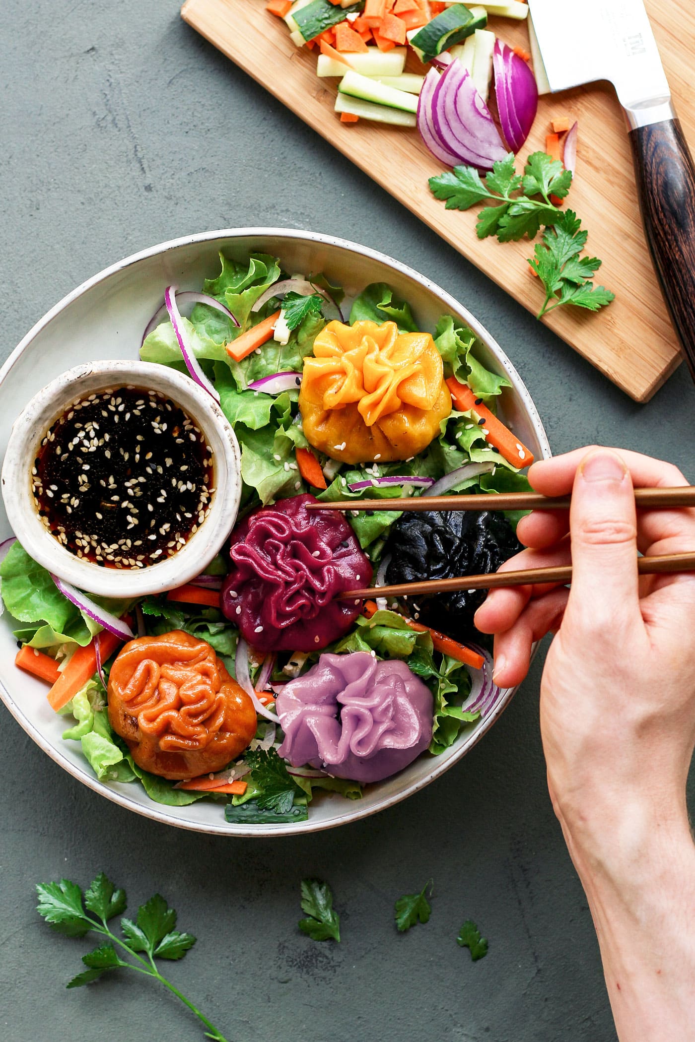 Vegan Black Bean Tofu Dumplings