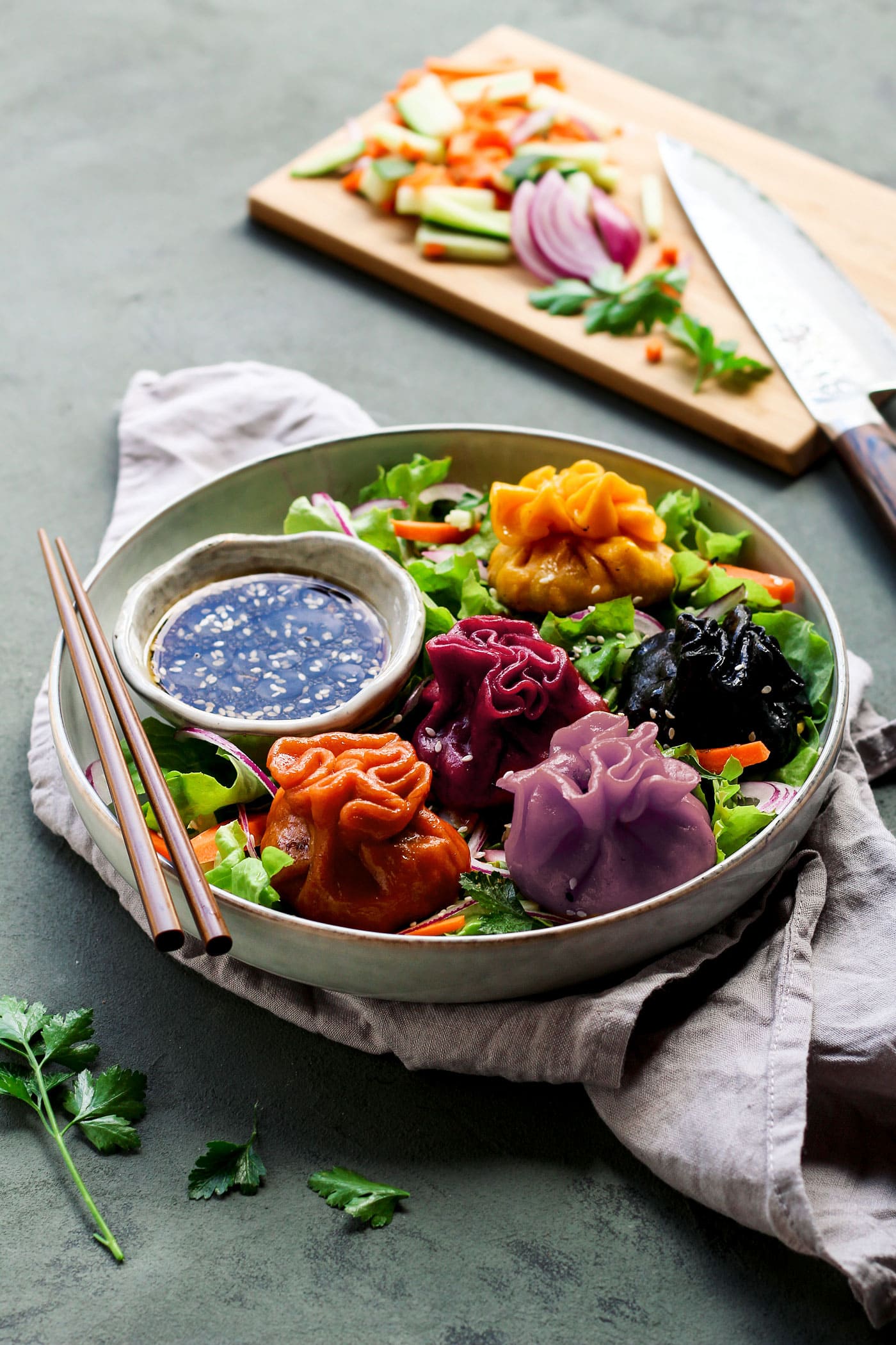 Vegan Black Bean Tofu Dumplings