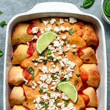 Sweet and Sour Cauliflower Enchiladas