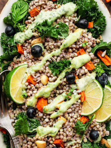 Sweet Potato & Pesto Buckwheat Salad