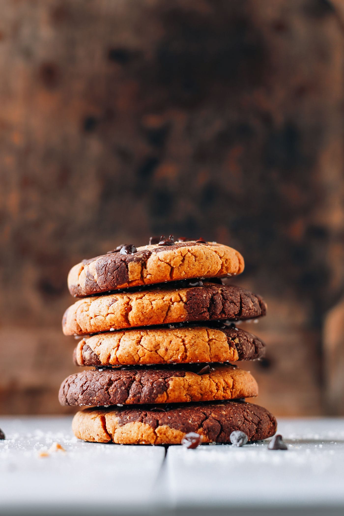 Peanut Butter Swirl Protein Cookies