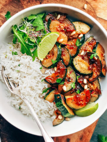 Sesame Caramelized Zucchini