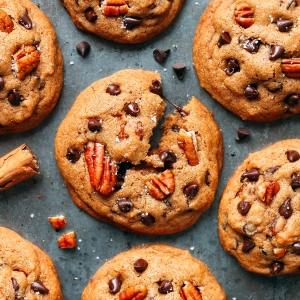 Awesome Pecan Chocolate Chip Cookies (Vegan + GF)
