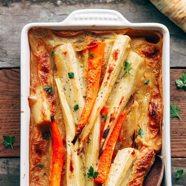 Easy Parsnip & Carrot Bake