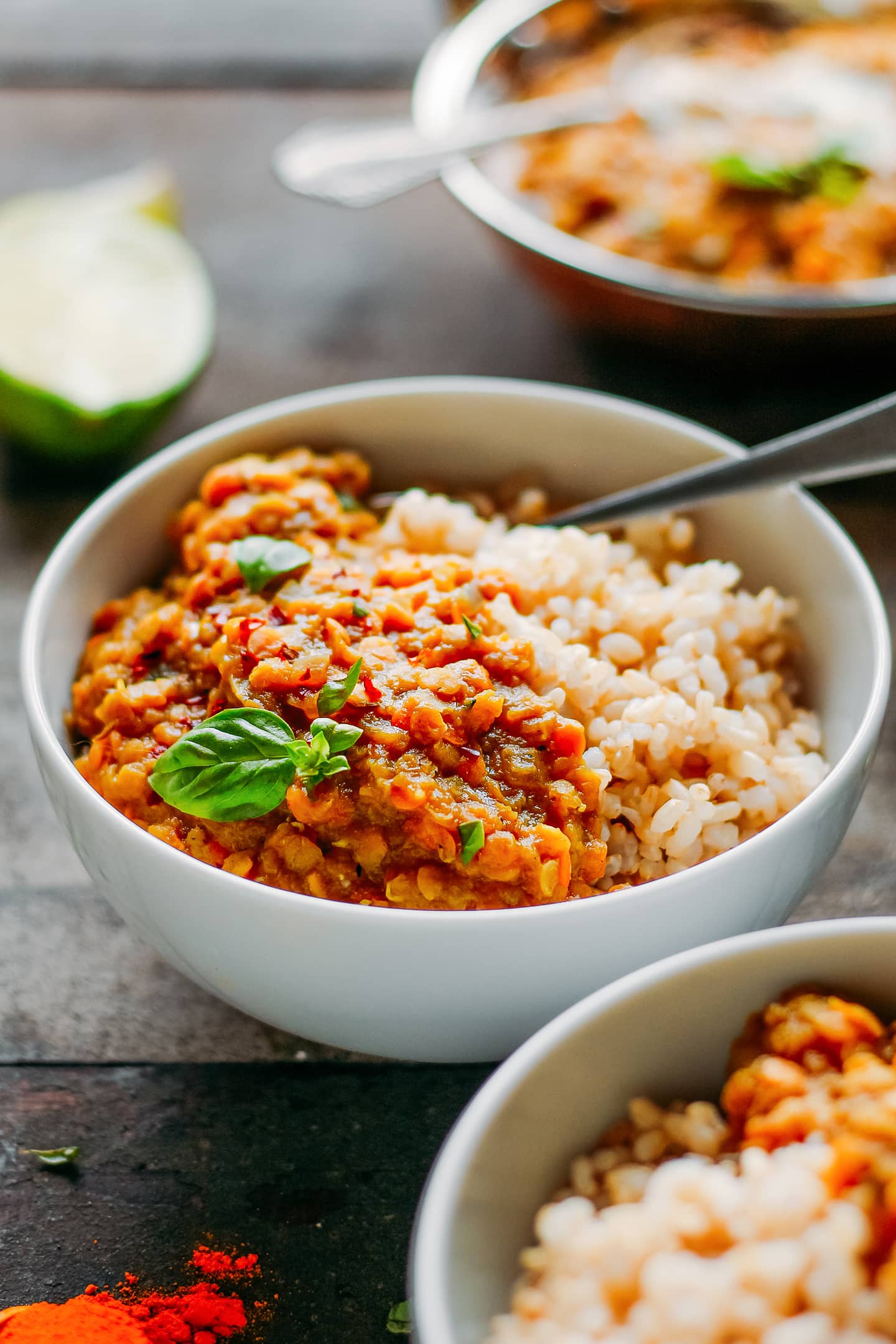 Fire Roasted Eggplant Dal