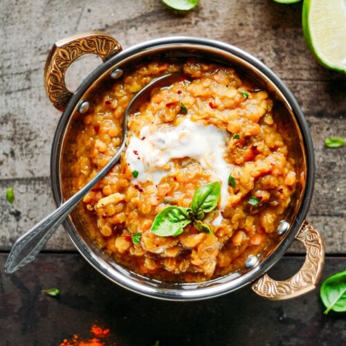 Fire Roasted Eggplant Dal