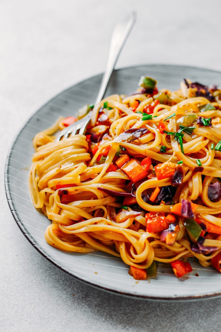 Sweet & Spicy Korean Noodles - Full of Plants