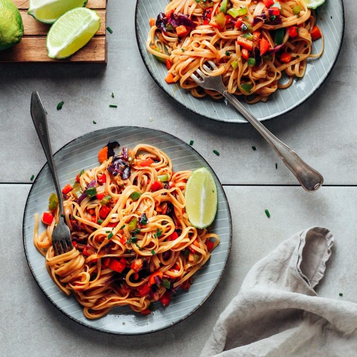 Sweet & Spicy Korean Noodles (Vegan)