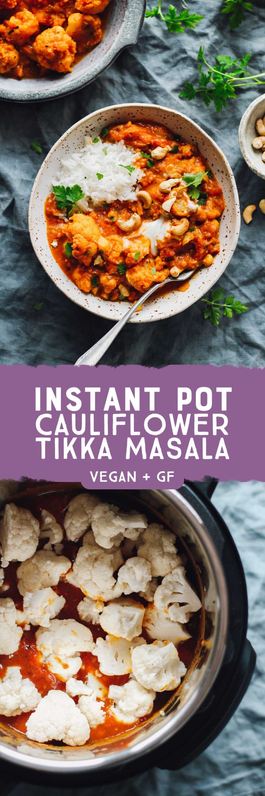 Instant Pot Cauliflower Tikka Masala Full of Plants