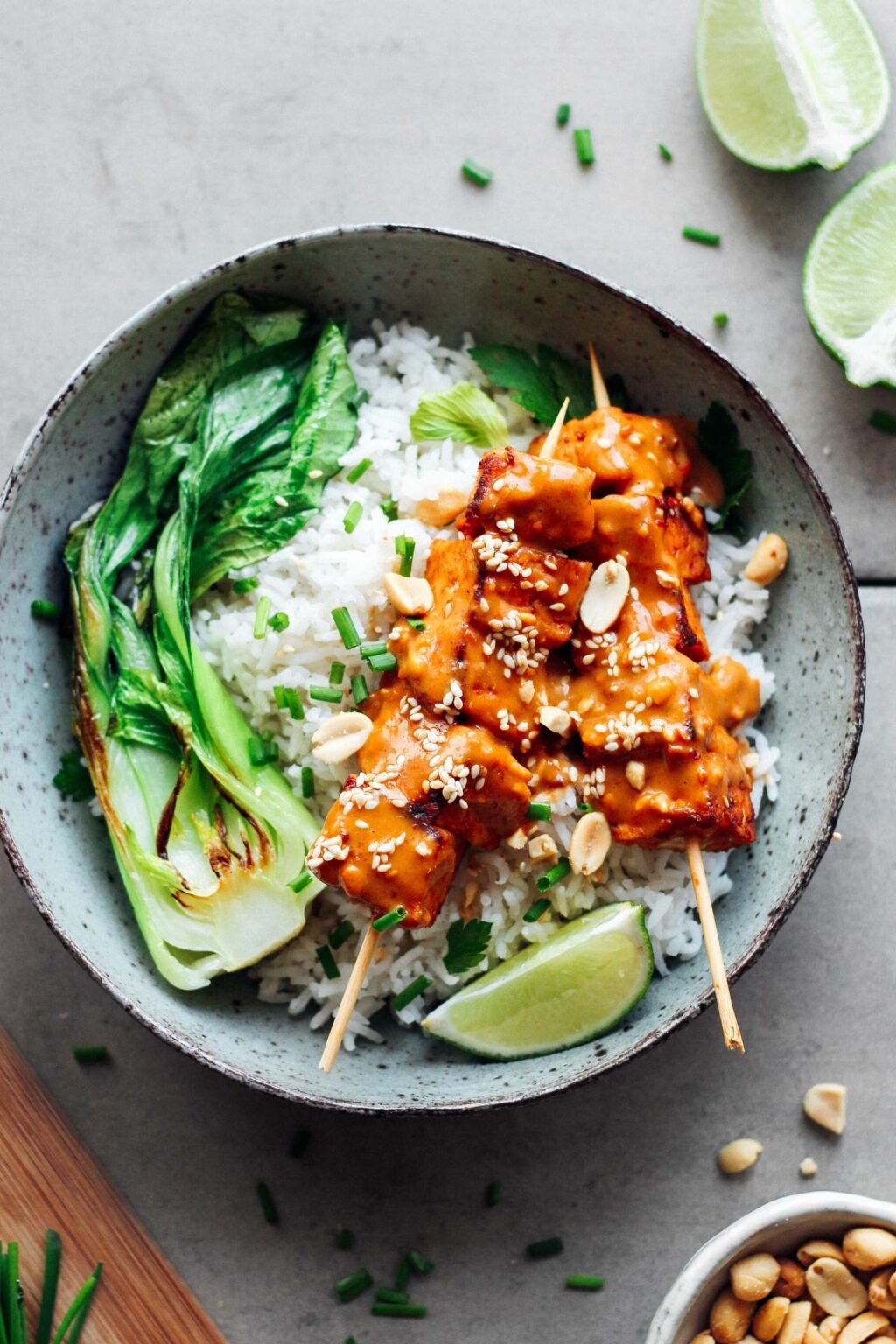 Sesame & Peanut Tempeh Skewers - Full of Plants