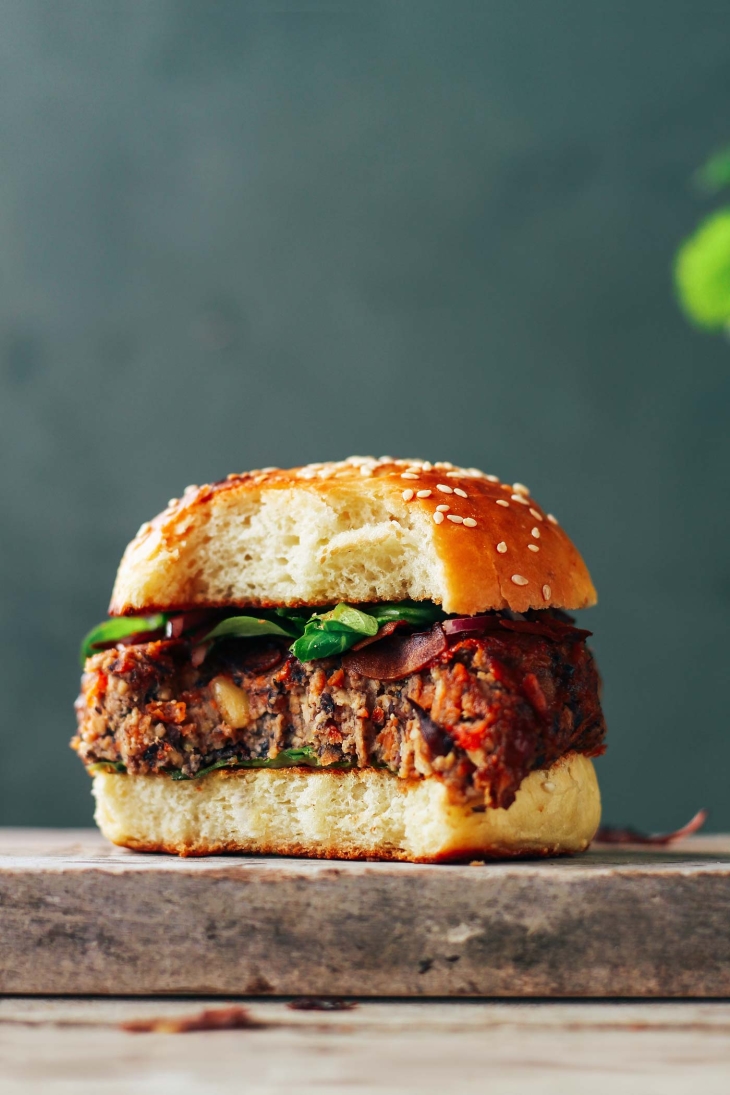 Smoky Tempeh Black Bean Burgers Full of Plants
