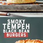 Smoky Tempeh Black Bean Burgers