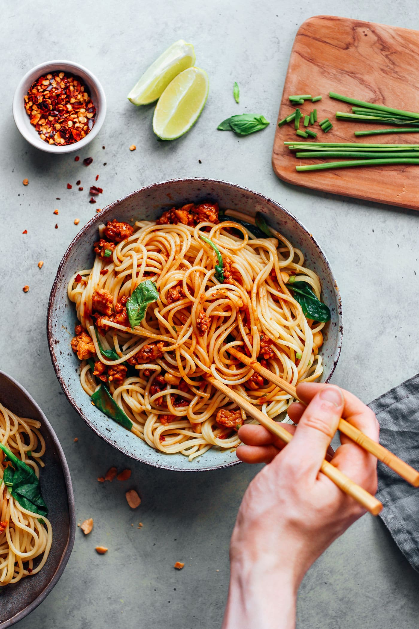 Dan Dan Noodles with Tempeh Scramble