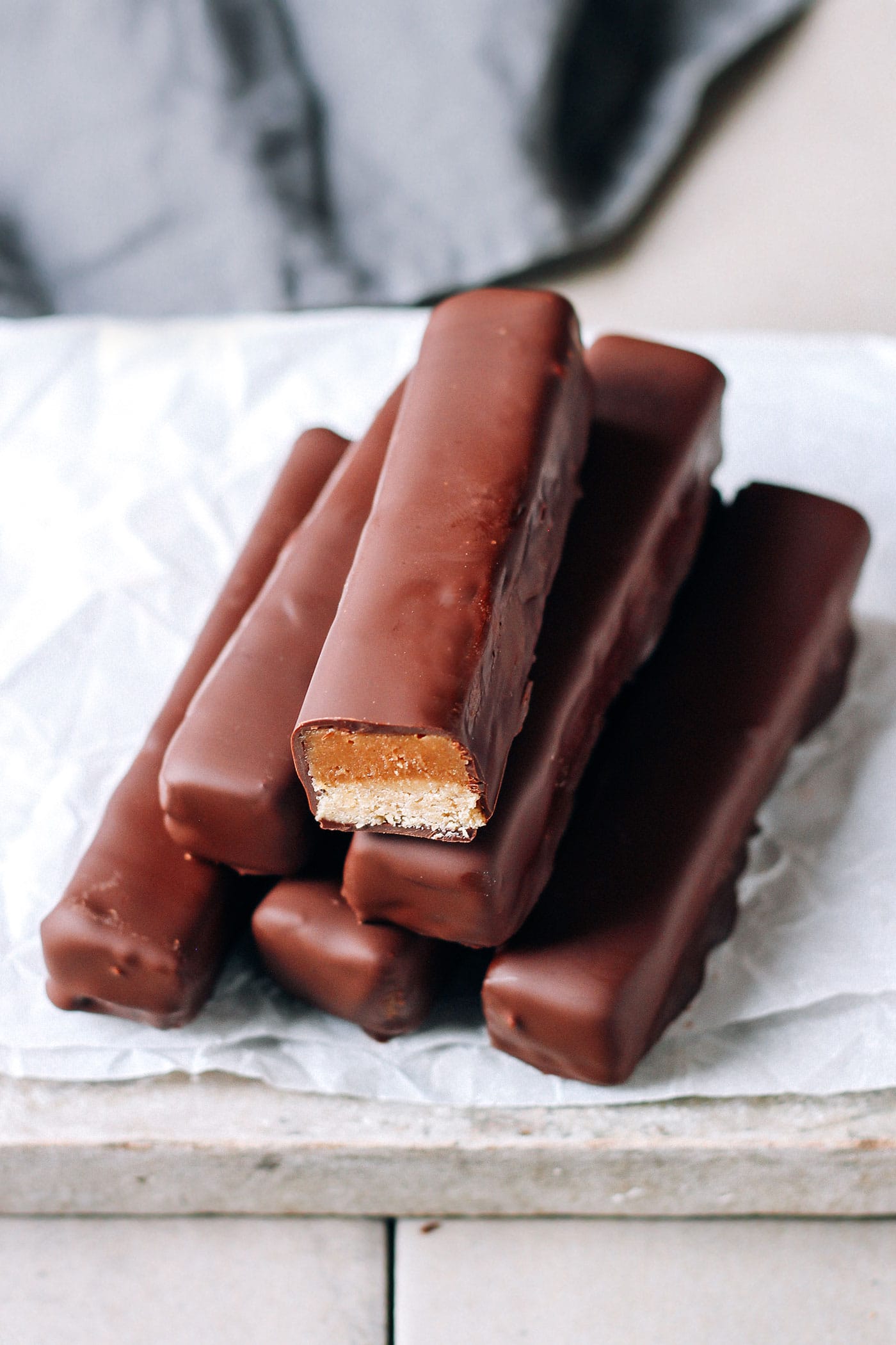 Healthier Chocolate Candy Bars (Vegan + GF)