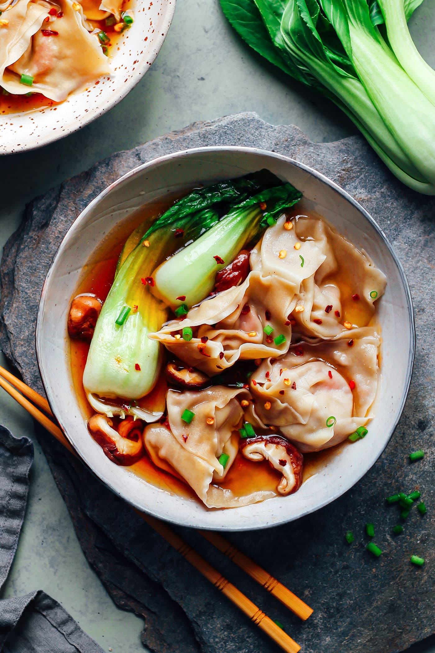 Hot & Sour Jackfruit Wonton Soup