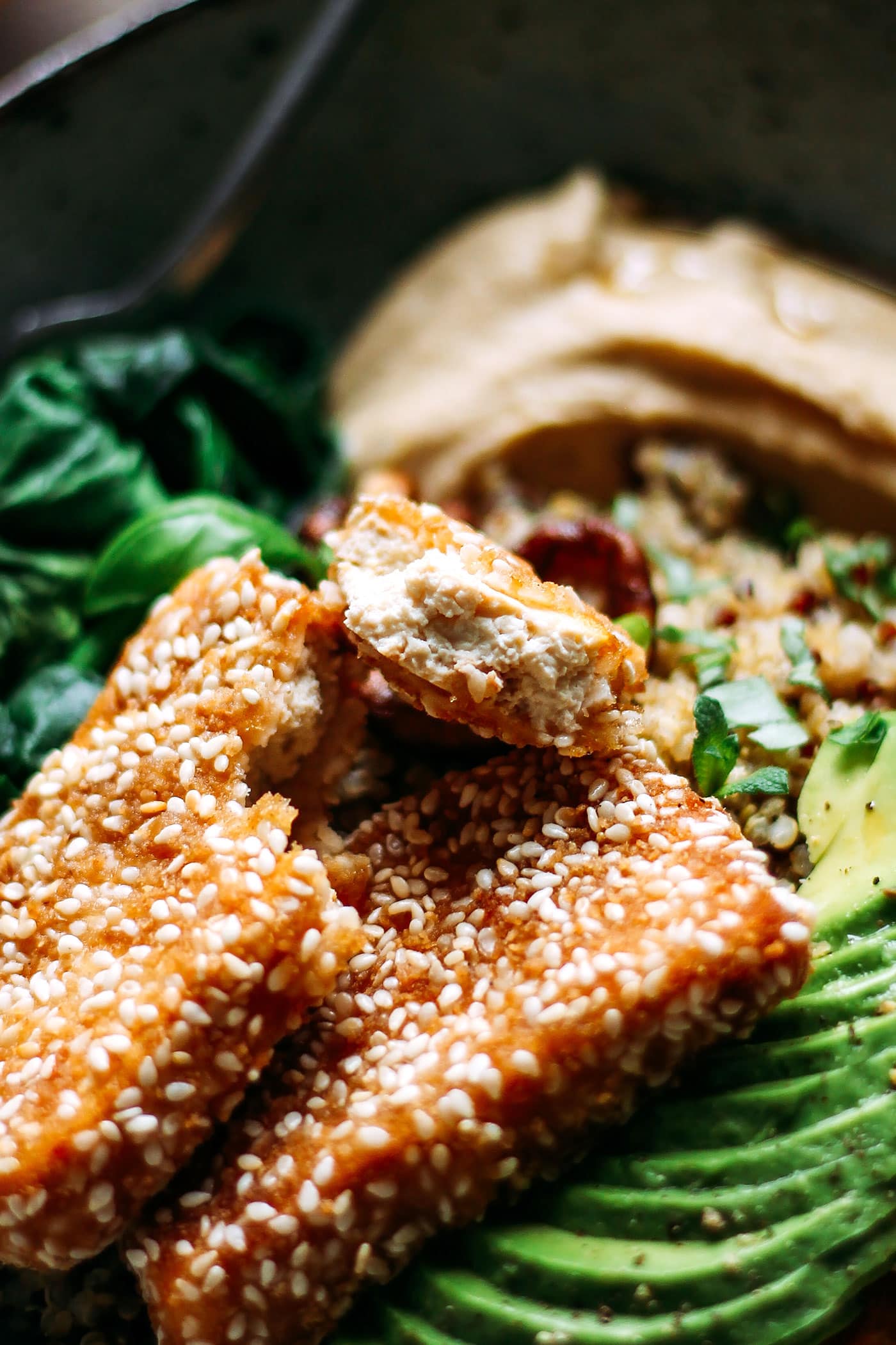 Sesame Crusted Hoisin Tofu Bowls